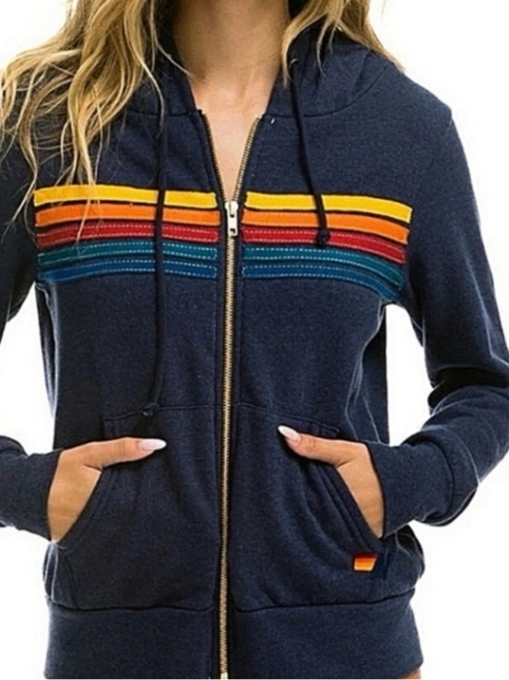 AVIATOR NATION
5 STRIPE ZIP HOODIE
